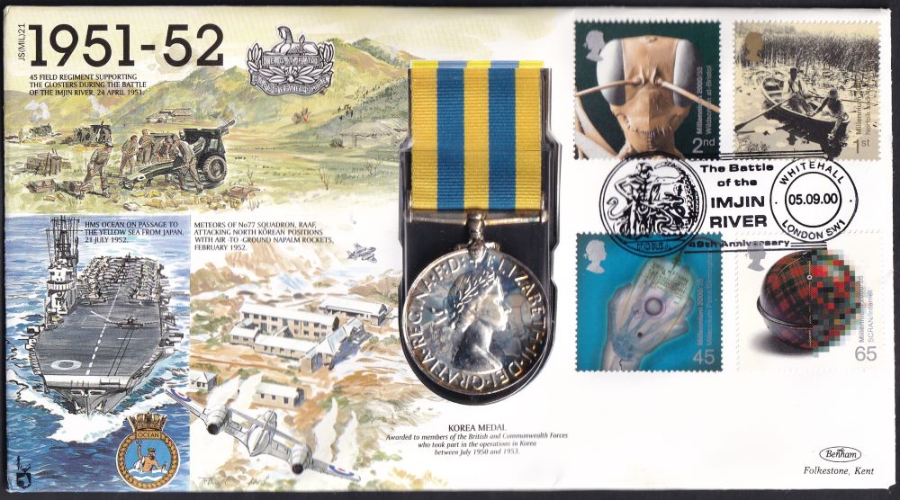 GB 2000 KOREA 1951-2 MEDAL COVER