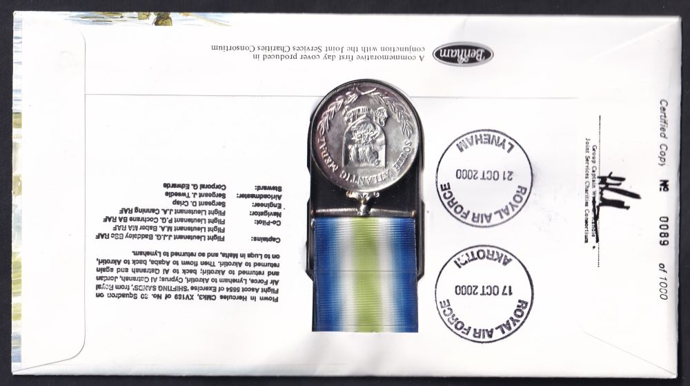 GB 2001 SOUTH ATLANTIC "FALKLAND'S WAR"  MEDAL COVER