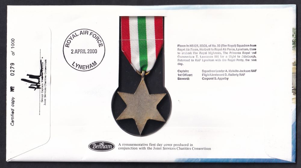 GB 2000 ITALY STAR MEDAL 1944 COVER