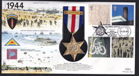 GB 2000 FRANCE & GERMANY STAR MEDAL 1944 COVER
