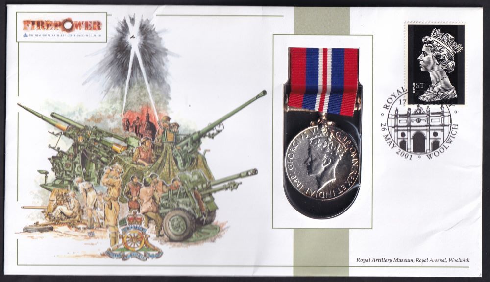 GB 2001 "FIREPOWER" MEDAL COVER #2