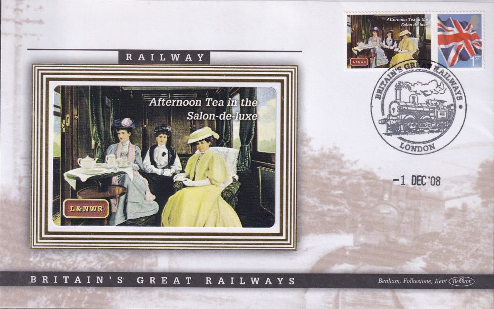 GB 2008 LOCOMOTIVE "SILK" COVER - AFTERNOON TEA IN THE SALON-DE-LUXE