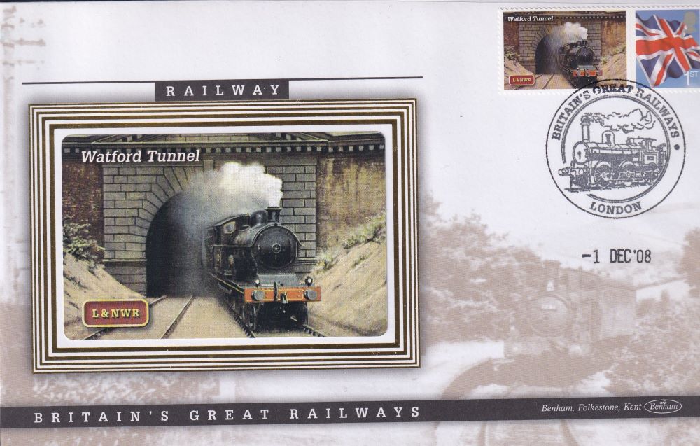 GB 2008 LOCOMOTIVE "SILK" COVER - WATFORD TUNNEL