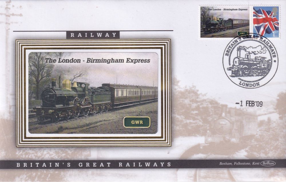 GB 2009 LOCOMOTIVE "SILK" COVER - LONDON - BIRMINGHAM EXPRESS