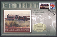 GB 2006 LOCOMOTIVE "SILK" COVER - GREAT NAMED TRAINS- THE ANGLO-AMERICAN EXPRESS