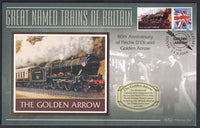 GB 2006 LOCOMOTIVE "SILK" COVER - GREAT NAMED TRAINS- THE GOLDEN ARROW