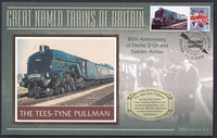 GB 2006 LOCOMOTIVE "SILK" COVER - GREAT NAMED TRAINS- THE TEES-TYNE-PULLMAN