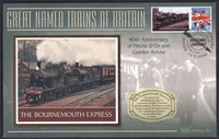 GB 2006 LOCOMOTIVE "SILK" COVER - GREAT NAMED TRAINS-  THE BOURNEMOUTH  EXPRESS