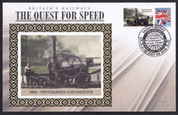 GB 2008 BRITAIN'S RAILWAYS "SILK" COVER - THE QUEST FOR SPEED - 1804 PENYDARREN LOCOMOTIVE