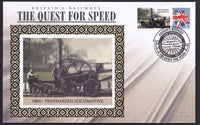 GB 2008 BRITAIN'S RAILWAYS "SILK" COVER - THE QUEST FOR SPEED - 1804 PENYDARREN LOCOMOTIVE