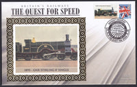 GB 2008 BRITAIN'S RAILWAYS "SILK" COVER - THE QUEST FOR SPEED - 1895 GNR STIRLING 8'SINGLE