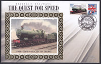 GB 2008 BRITAIN'S RAILWAYS "SILK" COVER - THE QUEST FOR SPEED - 1904 - GWR 4-4-0 'CITY OF TRURO'