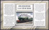 GB 2008 BRITAIN'S RAILWAYS "SILK" COVER - THE QUEST FOR SPEED - 1904 - GWR 4-4-0 'CITY OF TRURO'