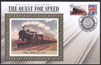 GB 2008 BRITAIN'S RAILWAYS "SILK" COVER - THE QUEST FOR SPEED - 1906 - LSWR 'L12' 4-4-0