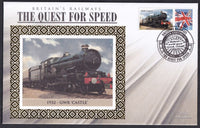 GB 2008 BRITAIN'S RAILWAYS "SILK" COVER - THE QUEST FOR SPEED - 1932 - GWR 'CASTLE'