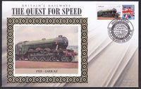 GB 2008 BRITAIN'S RAILWAYS "SILK" COVER - THE QUEST FOR SPEED - 1935 - LINER 'A3'