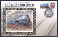 GB 2008 BRITAIN'S RAILWAYS "SILK" COVER - THE QUEST FOR SPEED - 1937 -LMS 'CORONATION'