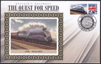 GB 2008 BRITAIN'S RAILWAYS "SILK" COVER - THE QUEST FOR SPEED - 1938 'MALLARD'