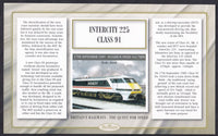 GB 2008 BRITAIN'S RAILWAYS "SILK" COVER - THE QUEST FOR SPEED - 1989 - INTERCITY 225 CLASS 91