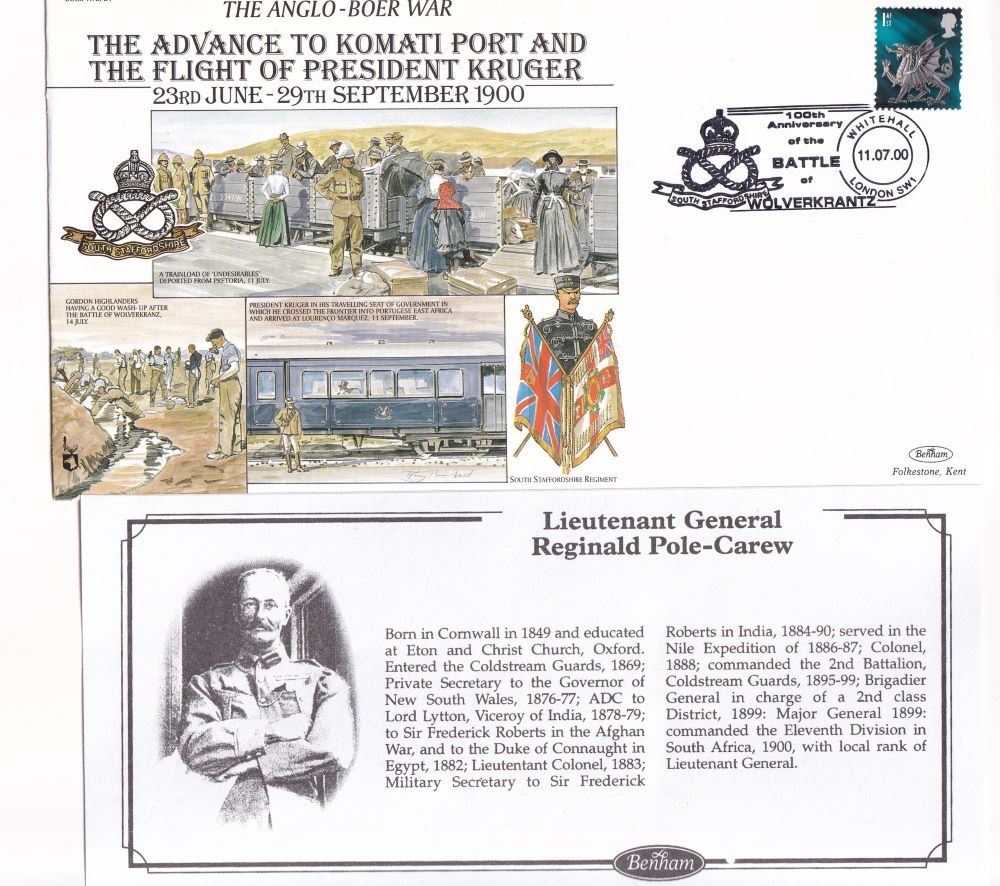 GB ANGLO BOER WAR "ADVANCE TO KOMATI POORT" - COMMEMORATIVE COVER