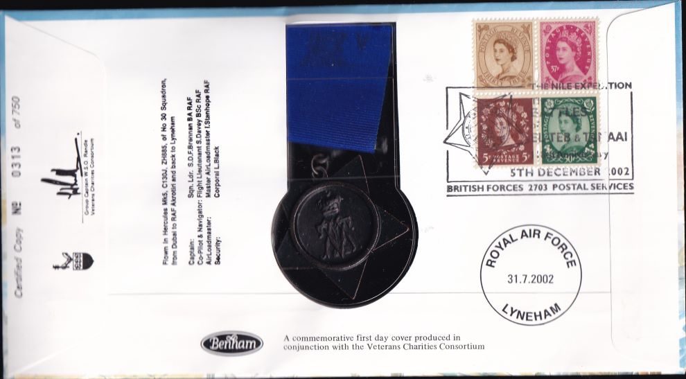 GB 2003 KHEDIVE'S EGYPTIAN STAR 1884-5  MEDAL COVER