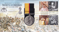 GB 2003 QUEEN'S SUDAN MEDAL "BATTLE OF OMDURMAN COVER