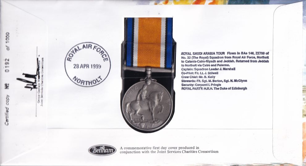 GB 1999 BRITISH WAR MEDAL 1914-1920 COVER
