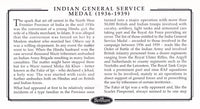 GB 1999 INDIAN GENERAL SERVICE MEDAL 1936-7 COVER