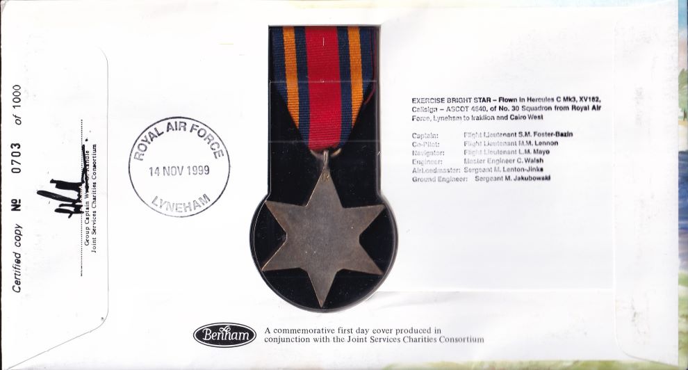 GB 2000 BURMA STAR MEDAL 1943 COVER