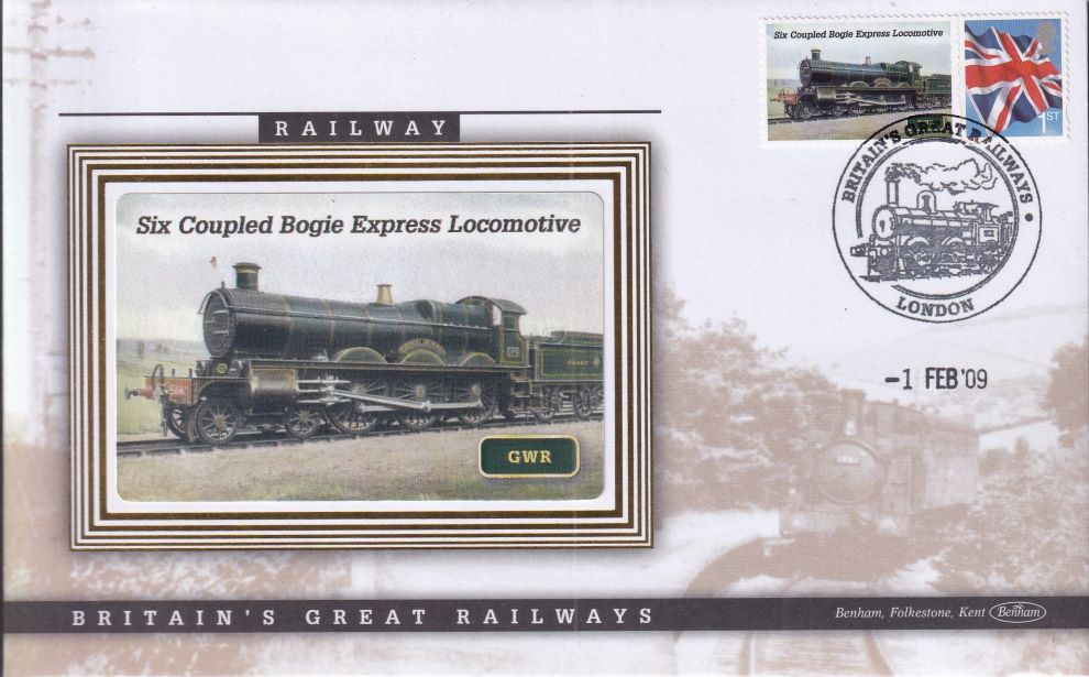 GB 2009 LOCOMOTIVE "SILK" COVER - SIX COUPLED BOGIE EXPRESS LOCOMOTIVE