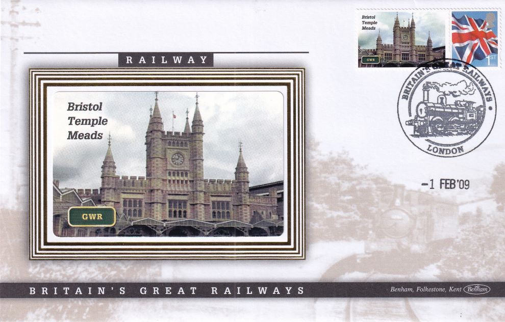GB 2009 LOCOMOTIVE "SILK" COVER - BRISTOL TEMPLE MEADS