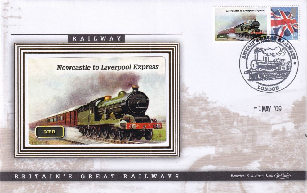 GB 2009 LOCOMOTIVE "SILK" COVER - NEWCASTLE TO LIVERPOOL EXPRESS