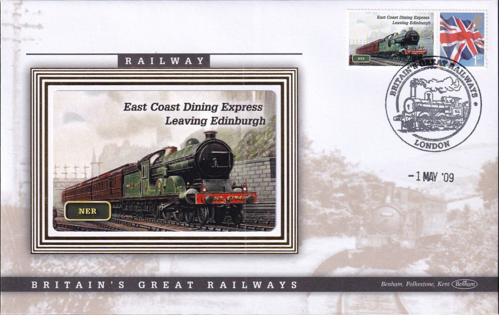 GB 2009 LOCOMOTIVE "SILK" COVER - EAST COAST DINING EXPRESS