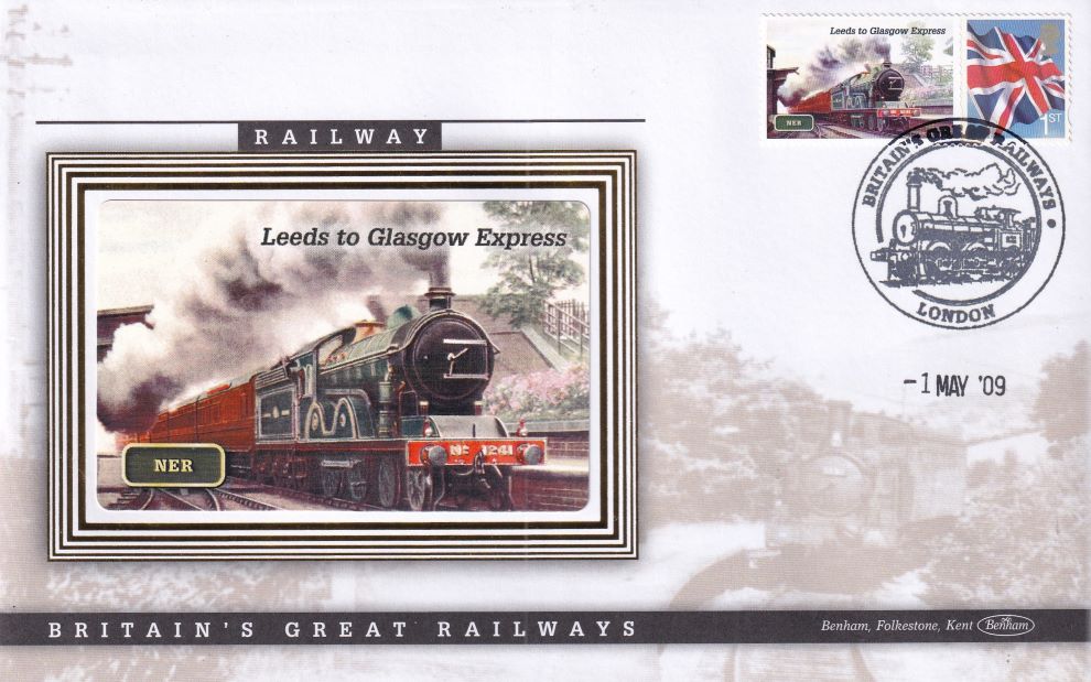 GB 2009 LOCOMOTIVE "SILK" COVER - LEEDS TO GLASGOW EXPRESS
