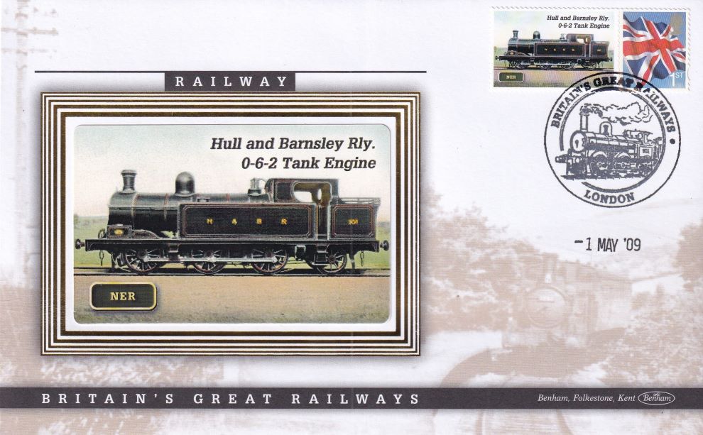 GB 2009 LOCOMOTIVE "SILK" COVER - HULL & BARNSLEY RAILWAY