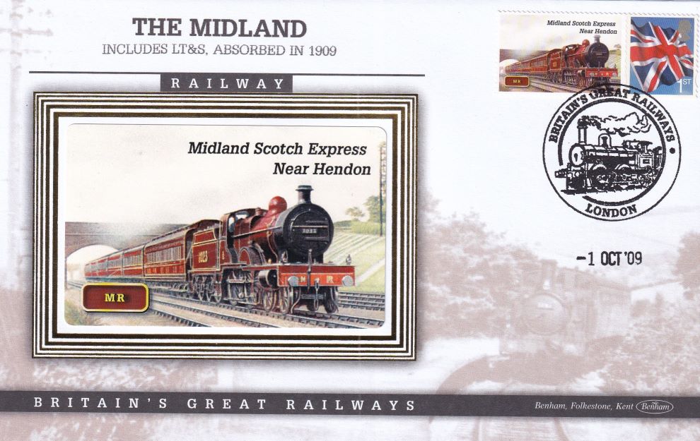 GB 2009 LOCOMOTIVE "SILK" COVER - MIDLAND SCOTCH EXPRESS
