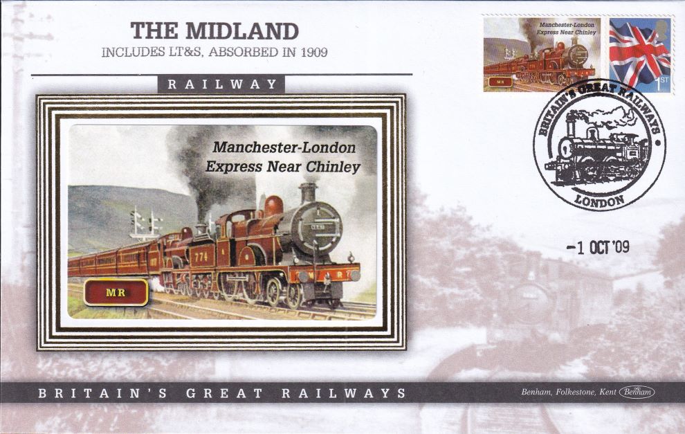 GB 2009 LOCOMOTIVE "SILK" COVER - MANCHESTER-LONDON EXPRESS