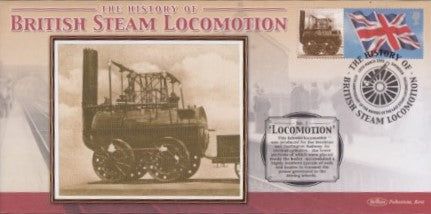 GB 2005 - HISTORY OF BRITISH STEAM LOCOMOTION "SILK" COVER - LOCOMOTION