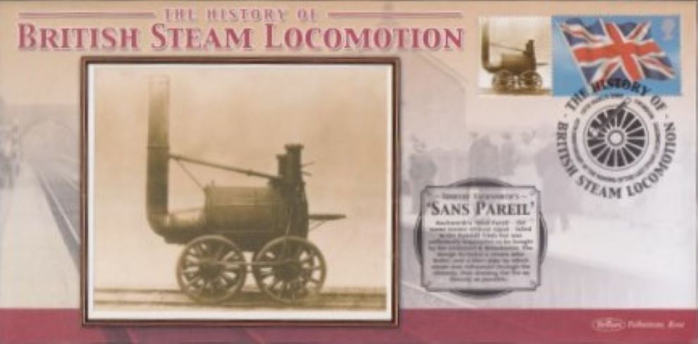 GB 2005 - HISTORY OF BRITISH STEAM LOCOMOTION "SILK" COVER - SANS PAREIL