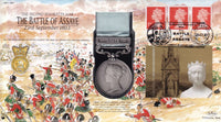 GB 1991 BATTLE OF ASSAYE MEDAL 1803 COVER