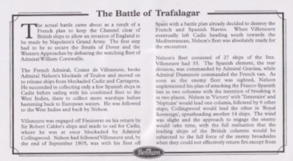 GB 2001 BATTLE OF TRAFALGAR MEDAL 1805 COVER