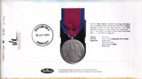GB 2001 BATTLE OF WATERLOO MEDAL 1815 COVER