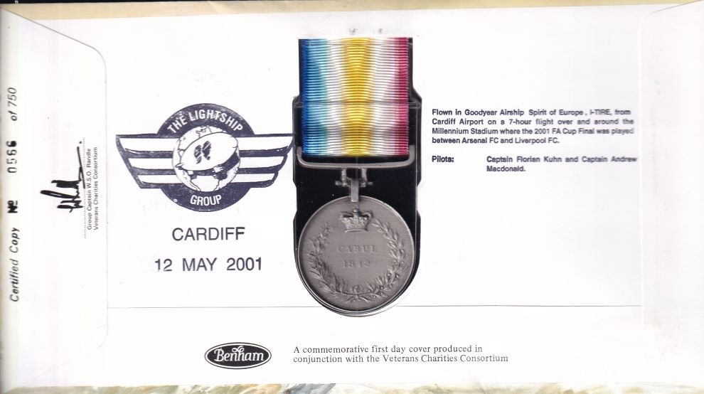 GB 2001 LAST STAND AT GANDAMAK MEDAL 1842 COVER