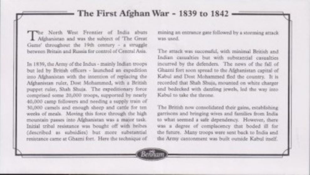 GB 2001 LAST STAND AT GANDAMAK MEDAL 1842 COVER