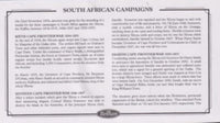 GB 2001 SOUTH AFRICAN CAMPAIGNS  MEDAL 1834-1853 COVER