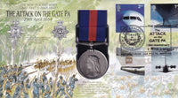 GB 2002 ATTACK ON THE GATE PA MEDAL  1864 COVER