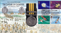 GB 2002 CAPTURE OF COOMASSIE MEDAL  1874 COVER