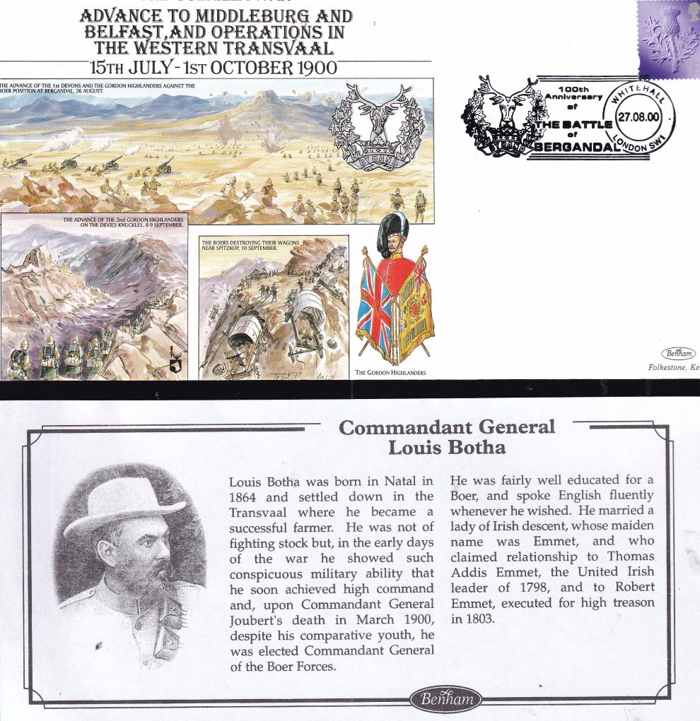 GB ANGLO BOER WAR "ADVANCE TO MIDDELBURG & BELFAST - COMMEMORATIVE COVER