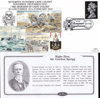 GB ANGLO BOER WAR "ATTEMPTS TO INVADE CAPE COLONY"- COMMEMORATIVE COVER