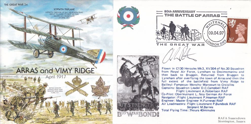 THE GREAT WAR #34 1997 - ARRAS & VIMY RIDGE - Signed copy